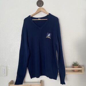 Ted Lasso Sweater Men's Extra Large Blue V-Neck